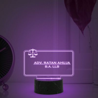 Advocate Name Plate With Customized Name